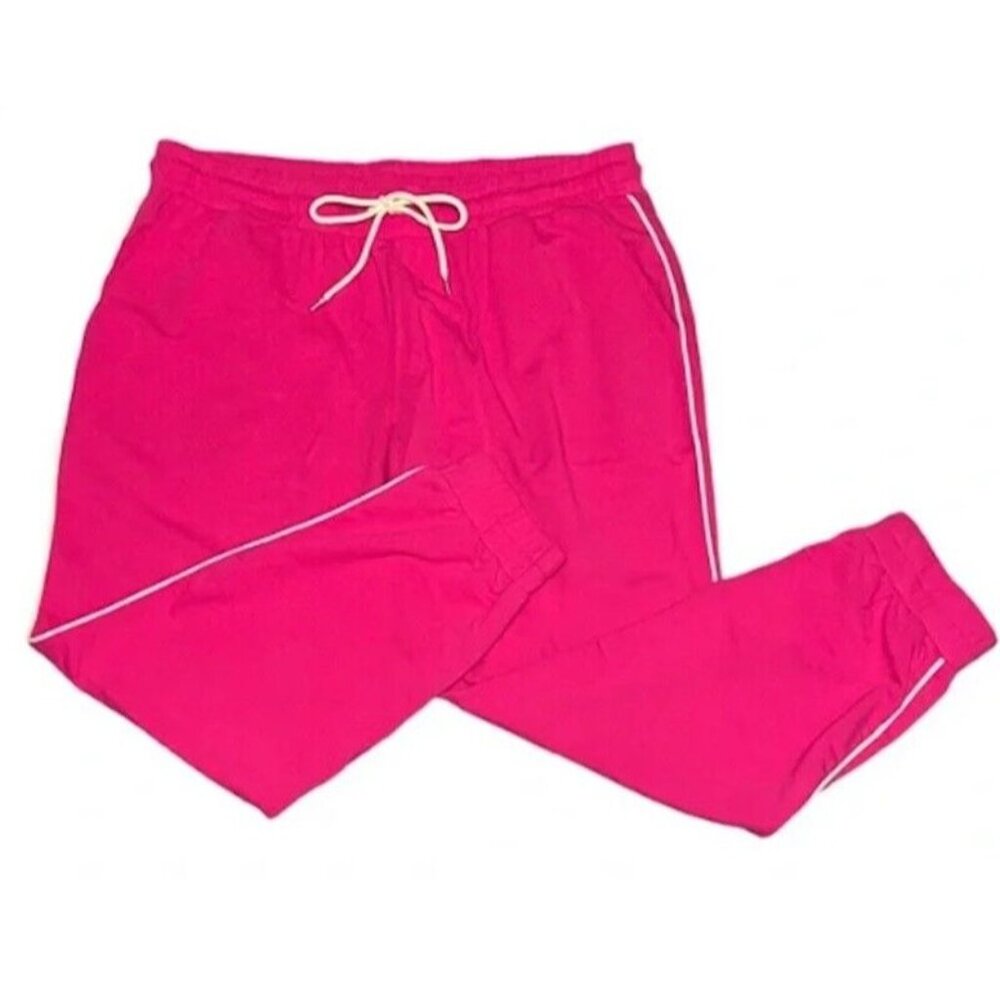 NWT Calme  L Drawstring Track Pants Pink 115461